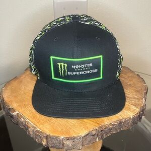 Monster Energy Supercross Black & Neon Snapback Hat